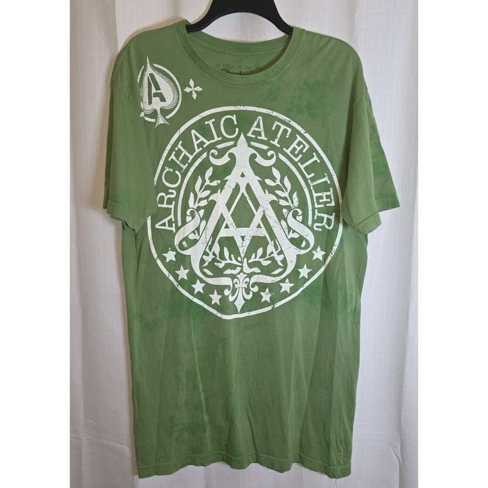 Archaic by Affliction Shirt Adult M Green Short Sleeve Made In USA Tshirt